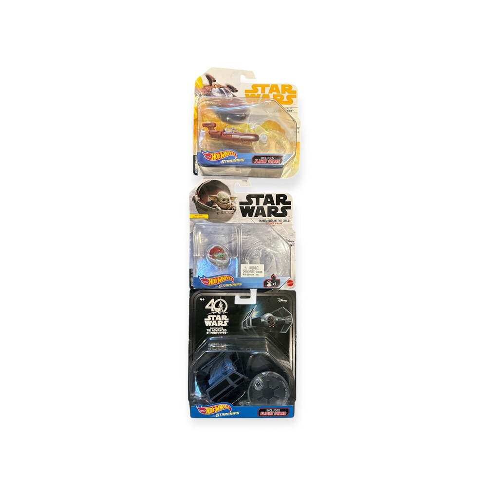 Lot of 3 Hot Wheels Star Wars Starships